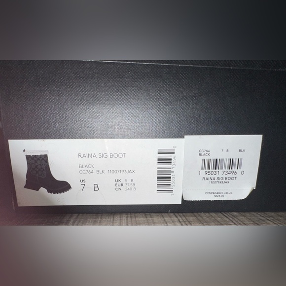 COACH Raina Boot In Signature Jacquard - Black - Size 7 - Picture 10 of 11